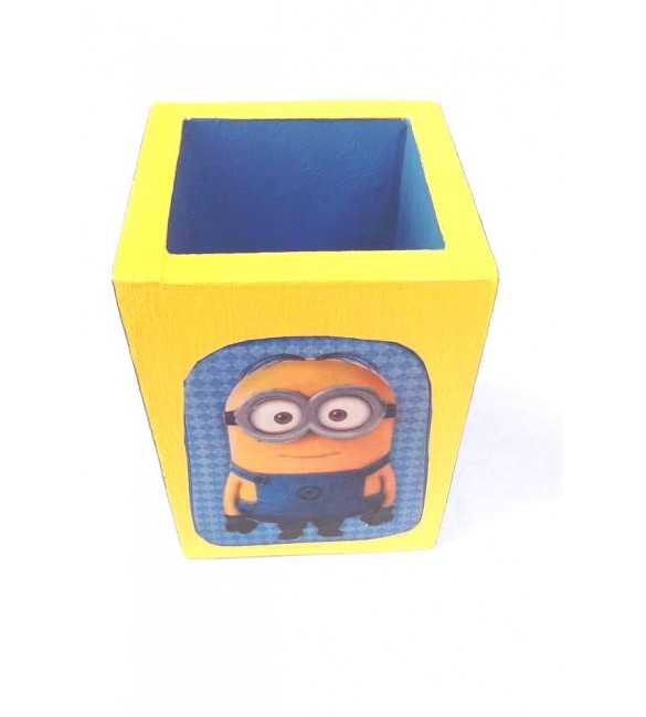 Porta caneta decorado  em  M D F.